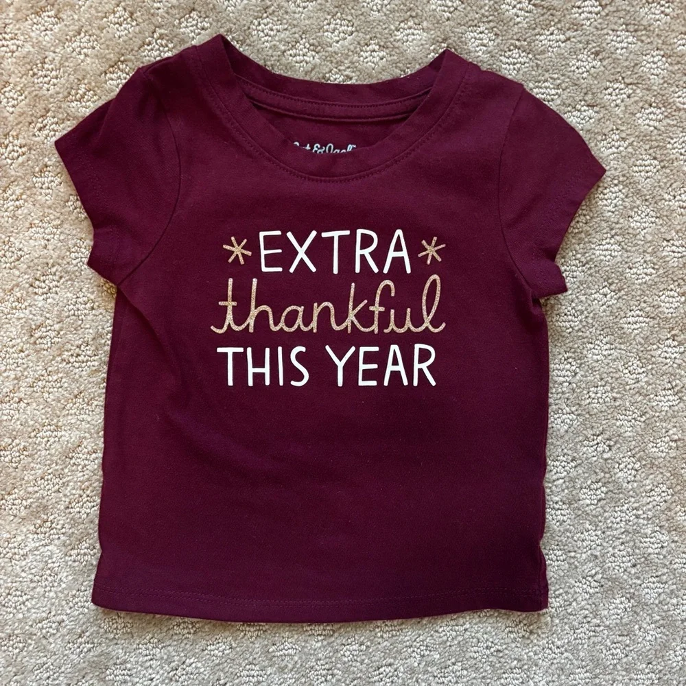 Cat & Jack Maroon Short Sleeve Tee
